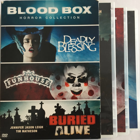 Blood Box -Kauhukokoelma *SUOMITXT* (1981-1990, 3 DVD, mm. Tappava Siunaus)