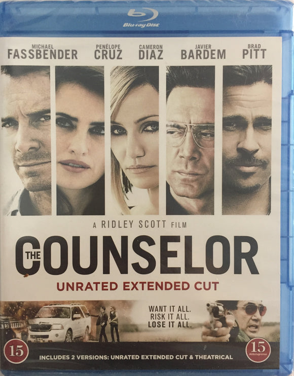 The Counselor Blu-ray *SUOMITXT* (2013, Brad Pitt, Extended Cut)