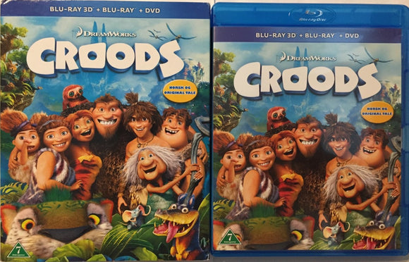 The Croods 3D+2D Blu-ray *SUOMIÄÄNI/TXT* (2012, 3-disc)