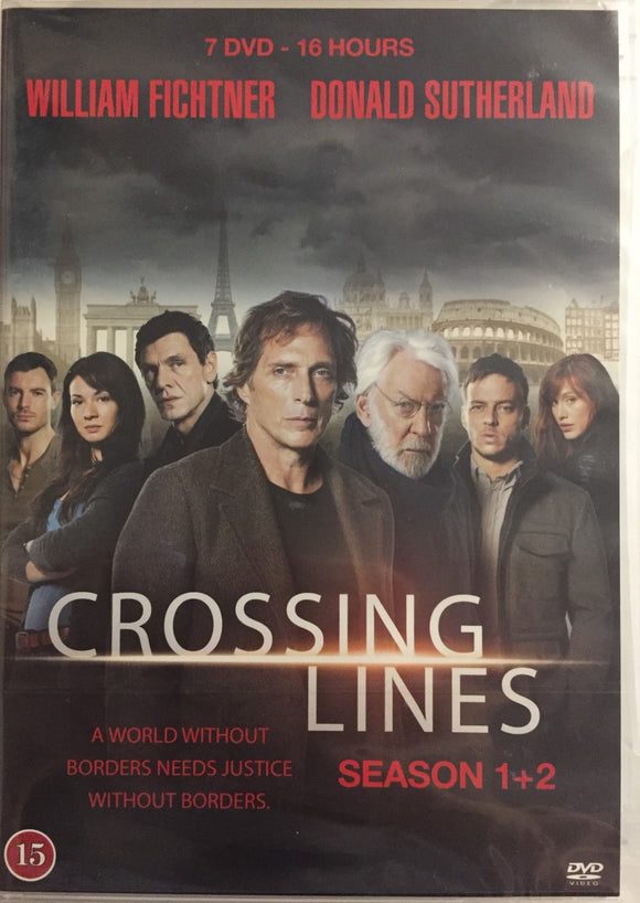 Crossing Lines - Kaudet 1 & 2 *SUOMITXT* (2013-14, 7 DVD, Donald Sutherland)