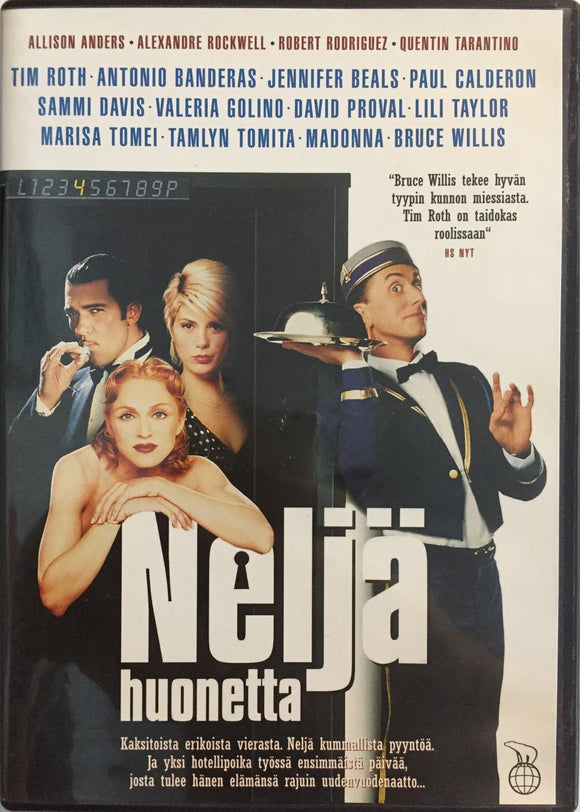 Neljä Huonetta *SUOMITXT* (1995, Quentin Tarantino, Bruce Willis)