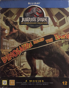 Jurassic Park Tetralogia Blu-ray *SUOMITXT* (1993-2015, Steelbook, 4-disc)