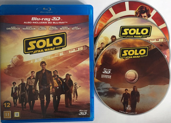 Solo: A Star Wars Story 3D+2D Blu-ray *SUOMITXT* (2018, 3-disc)