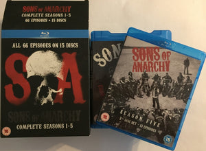 Sons of Anarchy - Kaudet 1-5 Blu-ray *ENG.TXT* (2008-12, 15-discs)