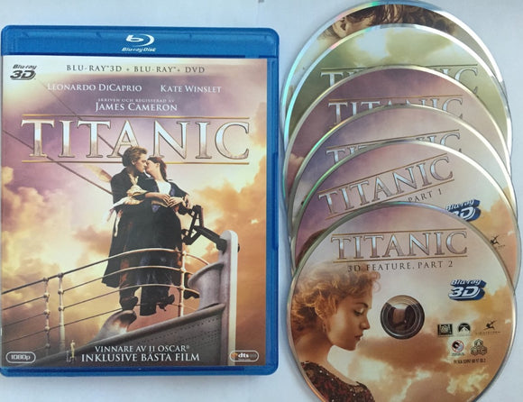 Titanic 3D+2D Blu-ray *SUOMITXT* (1997, 6-disc)