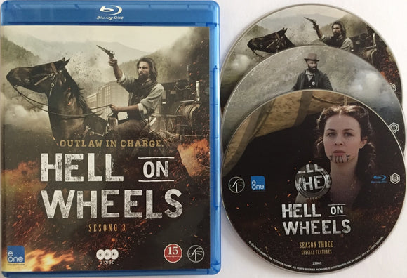 Hell on Wheels - Kausi 3 Blu-ray *SUOMITXT* (2013, 3-disc)