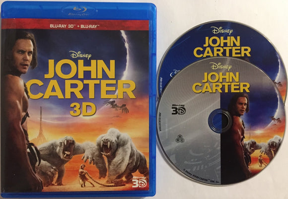 John Carter 3D+2D Blu-ray *SUOMITXT* (2012, Willem Dafoe, 2-disc)