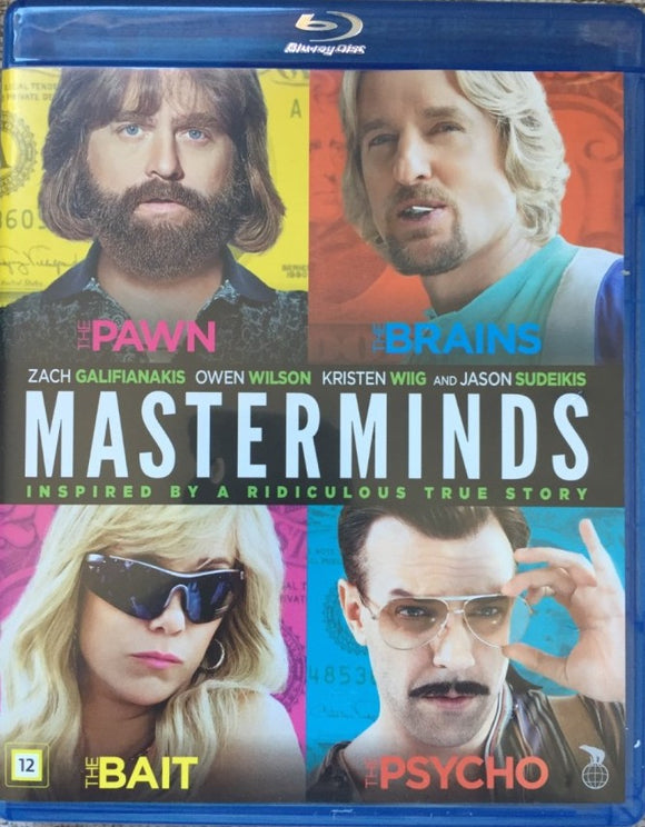 Masterminds Blu-ray *SUOMITXT* (2016, Owen Wilson, Kristen Wiig)