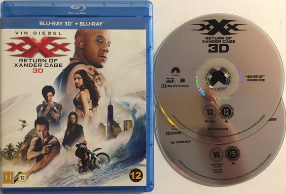 xXx: Return of Xander Cage 3D+2D Blu-ray *SUOMITXT* (2017, Vin Diesel)