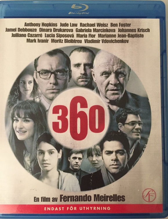 360 Blu-ray *SUOMITXT* (2011, Anthony Hopkins, Jude Law)